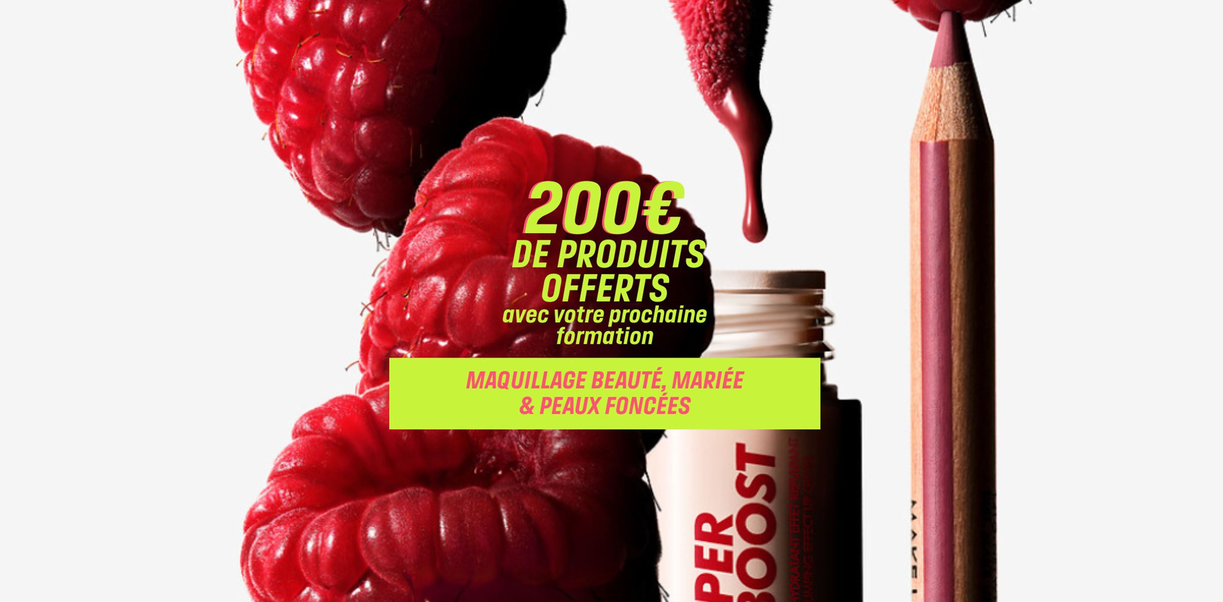 200&euro; de produits offerts avec votre prochaine formation - Maquillage Beaut&eacute;, Mari&eacute;e et Peaux Fonc&eacute;es